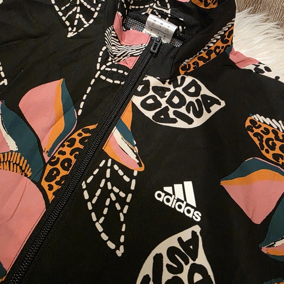 🐯 Adidas Printed – Floral Abstract | Zip-Up Track Jacket | XS - Picture 6 of 8